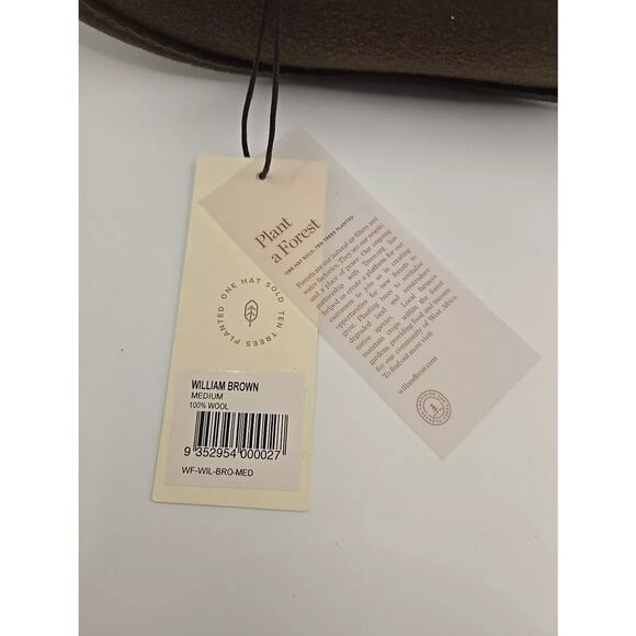 Will + Bear 100% Wool William Brown Hat Size Medium MSRP $118 Crushable NWT - Picture 4 of 4